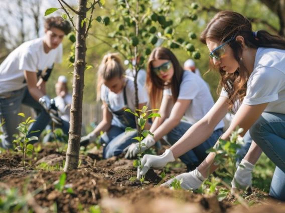 planting trees